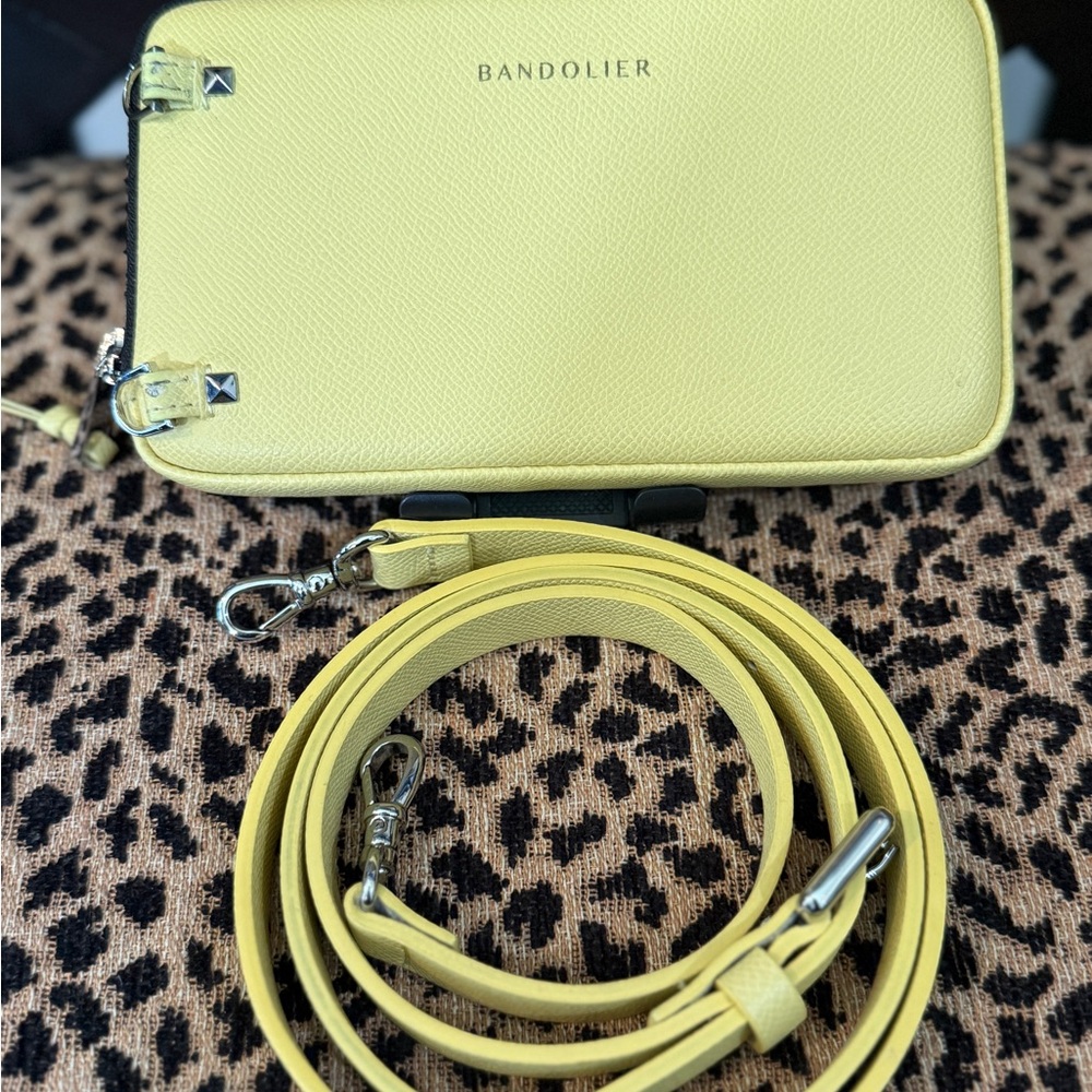 Bandolier Yellow Crossbody Bag with Detachable Strap